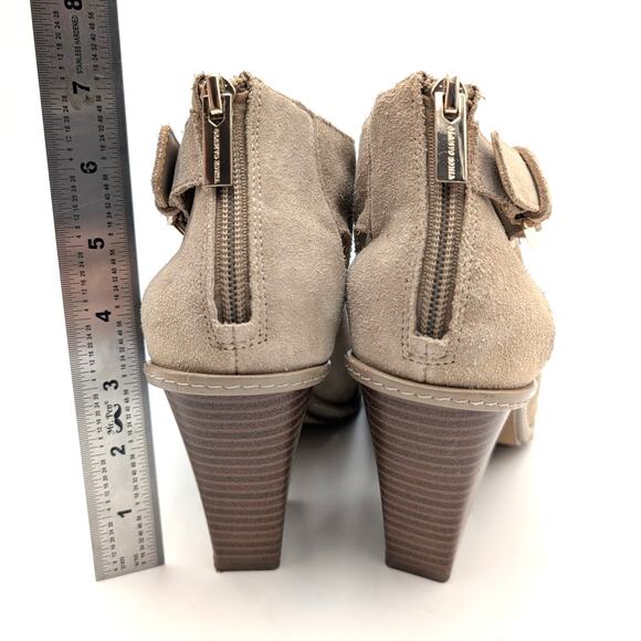 Vince Camuto Fareena Cutout Block Heel Bootie Women's Tortilla Size US9M EU40 - Picture 4 of 12